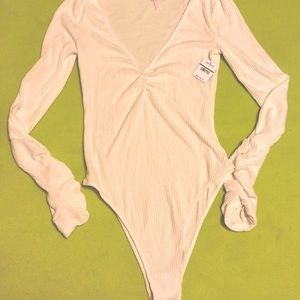 Bodysuit Ivory Freepeople Free People Large L